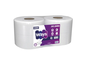 PAPEL HIGIENICO WAYS HOJA SIMPLE 6X 500 MTS