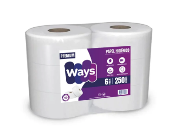 PAPEL HIGIENICO WAYS DOBLE HOJA 6X 250 MTS
